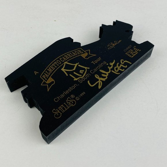 Shelia's Shelia Sheila Palmetto Carriage Tour CVN07 Signed By Artist Wood Art - Picture 5 of 11